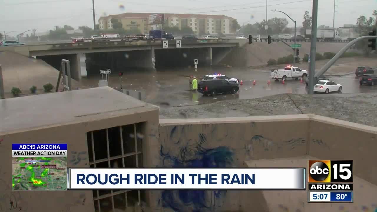 Heavy rainfall closes streets around the Valley
