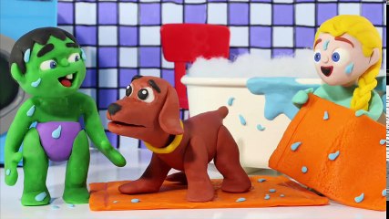 Tv cartoons movies 2019 SUPERHERO BABIES LEARN HOW TO WASH THEIR TEETH ❤ Spiderman, Hulk & Frozen Play Doh Cartoons For Kids