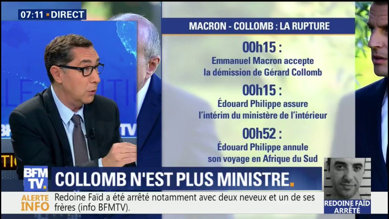 ÉDITO – "L’autorité d’Emmanuel Macron a été défiée" après la démission de Gérard Collomb