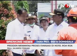 Jokowi Pantau Evakuasi di Hotel Roa Roa