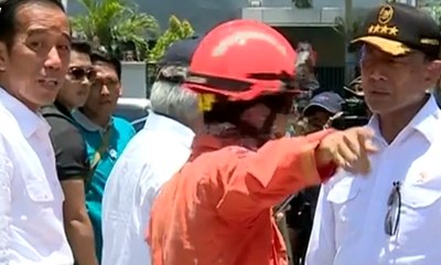 Jokowi Tinjau Proses Evakuasi Korban di Hotel Roa-Roa