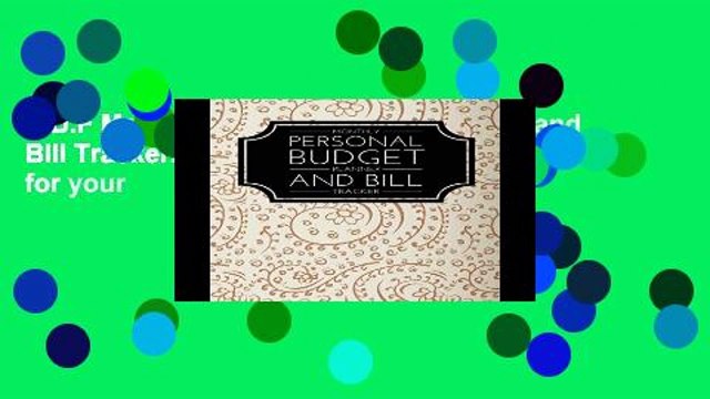 P.D.F Monthly Personal Budget Planner and Bill Tracker: Vintage Design Budget Planner for your