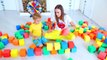 Nikita, Vlad and Mom Play with colored cubes