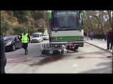 Report TV - Aksident i rëndë në Berat, autobusi përplas motorin, plagosen burrë e grua