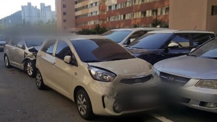 아파트 교통 사고로 차량 10여 대 파손 / YTN