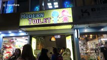 Inside the bizarre Taiwanese restaurant where you can eat noddles out of a toilet