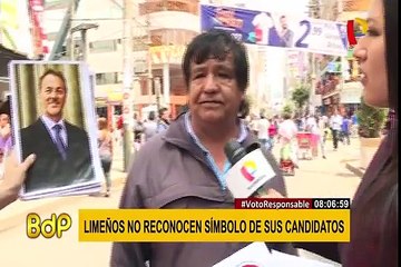 Muchos limeños no reconocen el símbolo de los candidatos al sillón municipal