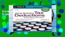 D.O.W.N.L.O.A.D [P.D.F] Home Business Tax Deductions: Keep What You Earn by Stephen Fishman