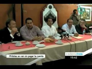 Priistas se van sin pagar la cuenta en restaurante