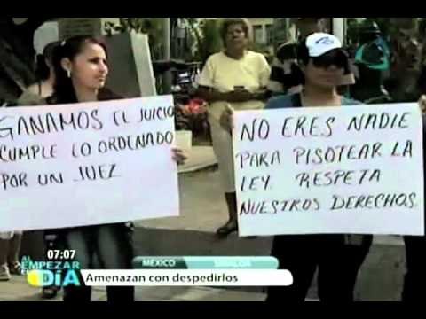 Arman policias protesta por amago de despidos masivos en Mazatlán