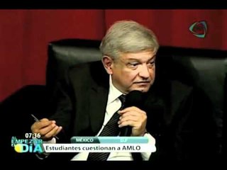 Estudiantes cuestionan a AMLO por el conflicto poselectoral