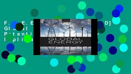 F.R.E.E [D.O.W.N.L.O.A.D] Global Energy: Issues, Potentials, and Policy Implications by