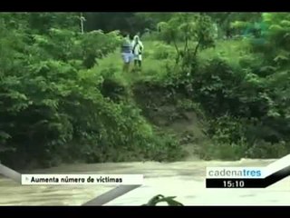 Aumenta a 9 el número de víctimas tras el crecimiento de ríos en Veracruz