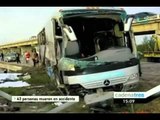 43 personas mueren en un accidente carretero en Veracruz