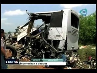 Indemnizan a deudos del accidente en Veracruz
