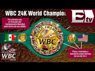 Presentan cinturón para Canelo vs Mayweather / Canelo vs Mayweather  14/09/2013