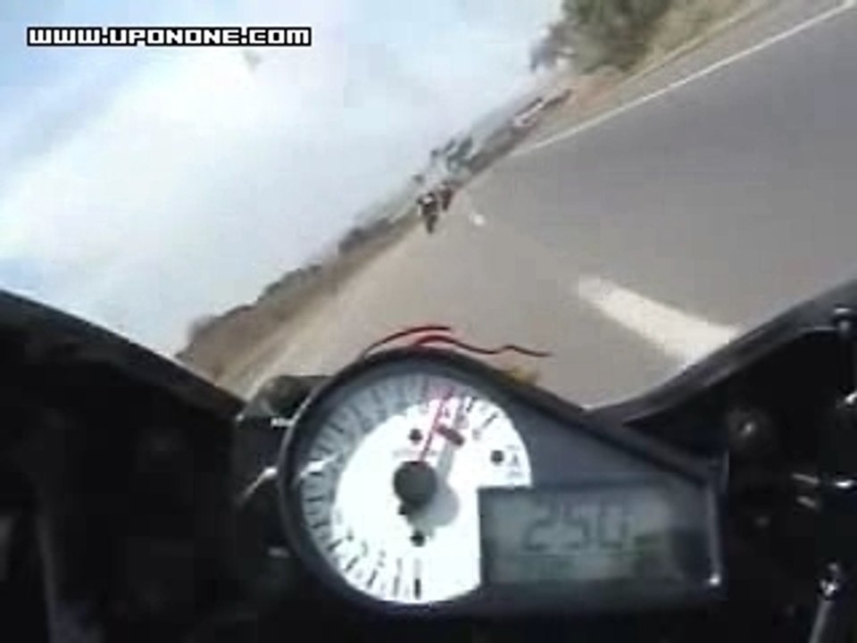 Motorcycle at 300 km/h on road streets