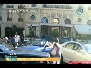 Carambola millonaria. Chocan autos de lujo en Mónaco