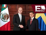 Peña Nieto recibe al Primer Ministro de Suecia en Palacio Nacional