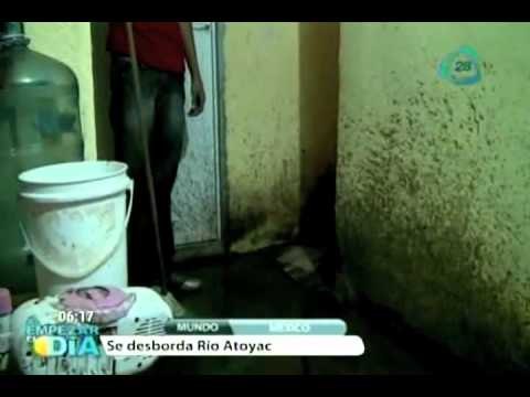 Se desborda el Río Atoyac e inunda 50 viviendas en Puebla