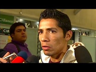 Declaraciones de Javier Aquino antes de partir a España