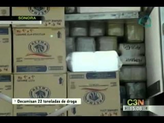 Decomisan 22 toneladas de droga en Sonora