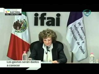 Los gastos del presidente electo serán dados a conocer por el ifai