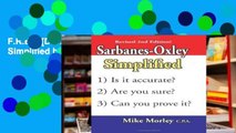F.R.E.E [D.O.W.N.L.O.A.D] Sarbanes-Oxley Simplified by Mike Morley