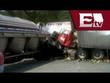 Accidente de trailer en la autopista México - Querétaro / Titulares de la Tarde
