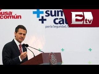 Peña Nieto inaugura foro Sumemos Causas por la Seguridad / Titulares, con Pascal Beltrán