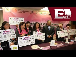 Presentan boleto del metro conmemorativo del 60 aniversario del voto de la mujer / Vianey Esquinca