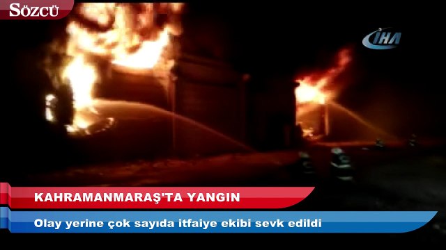 Pamuk deposunda alev alev yangın
