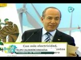 Calderón reconoce la labor de la Comisión Federal de Electricidad