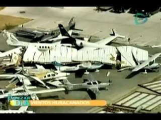 Tormenta causa severos daños a un aeropuerto de Texas