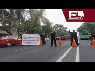 Bomberos se manifiestan en Iztapalapa ; piden mejorar equipo de trabajo / Mariana H