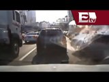 VIDEO: Auto embiste a camión por una falla en los frenos / Titulares con Vianey Esquinca