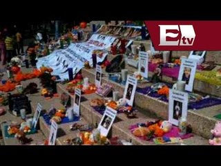 Ofrenda a bebés de la guardería ABC en el Ángel de la Independencia / Andrea Newman