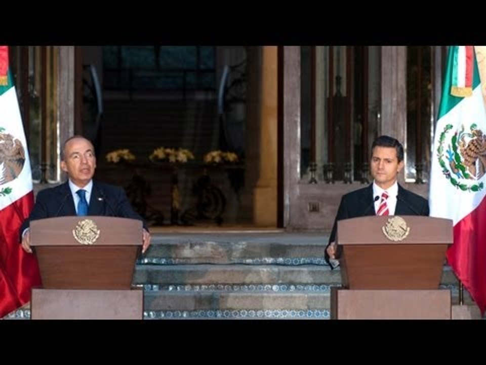Calderón y Peña Nieto inician proceso de transición en Los Pinos