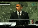 Promete Obama ante ONU impedir que Irán obtenga armas nucleares