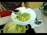 Cocinemos Juntos -Pasta Carbonada con huevos fritos