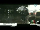 Fuertes lluvias provocan deslave en la Delegación Cuajimalpa