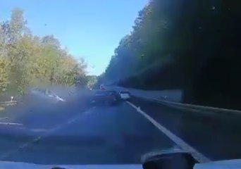 Скачать видео: Police Arrest Drivers of Luxury Cars After Fatal Crash in Slovakia