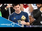 El argentino Lionel Messi gana el Balón de Oro del Mundial