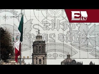 GDF coloca iluminación navideña en el Zócalo / Titulares con Vianey Esquinca