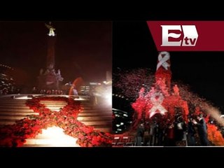 Ciudad de México se ilumina de rojo en apoyo a la lucha contra el SIDA / Mariana H