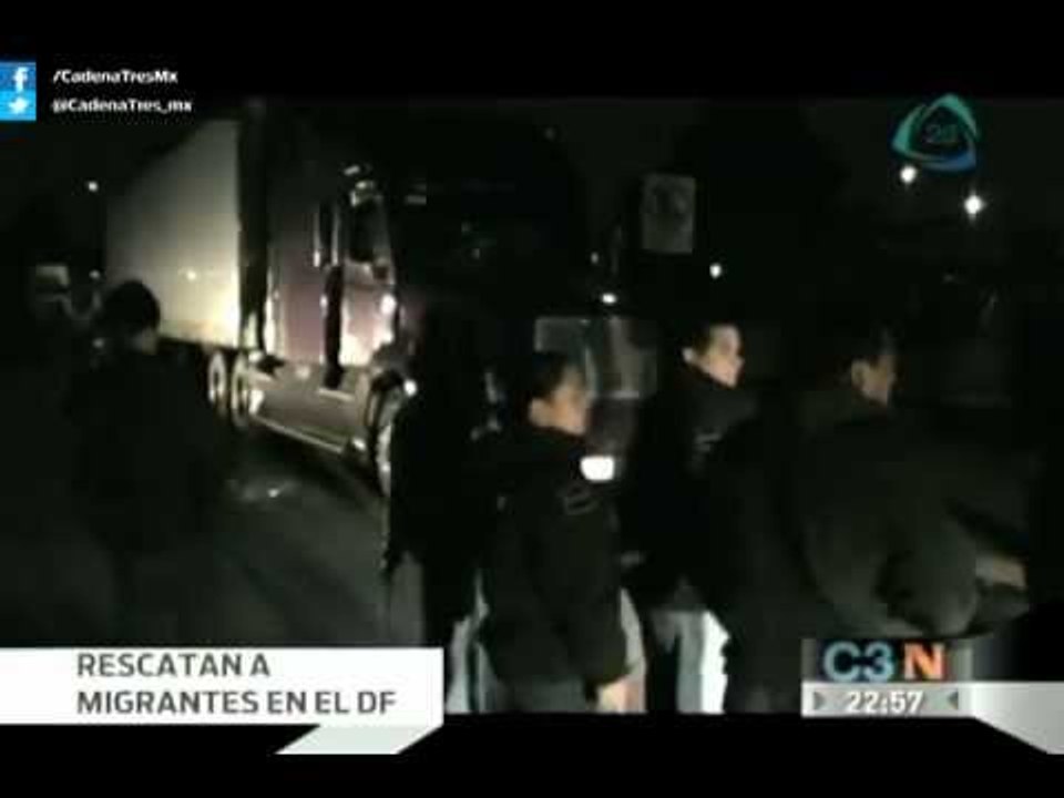 Rescatan a migrantes en el DF