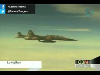 Acompaña escolta de honor de la Fuerza Área Mexican a Felipe Calderón