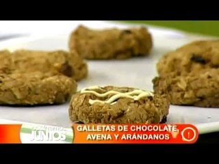 Cocinemos Juntos. Galletas de chocolate, avena y arándanos