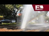 Fuga de agua en calles de la Colonia del Valle / Titulares con Vianey Esquinca