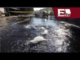 Contienen fuga de agua en Eje 6 Sur, Ciudad de México / Jazmín Jalil